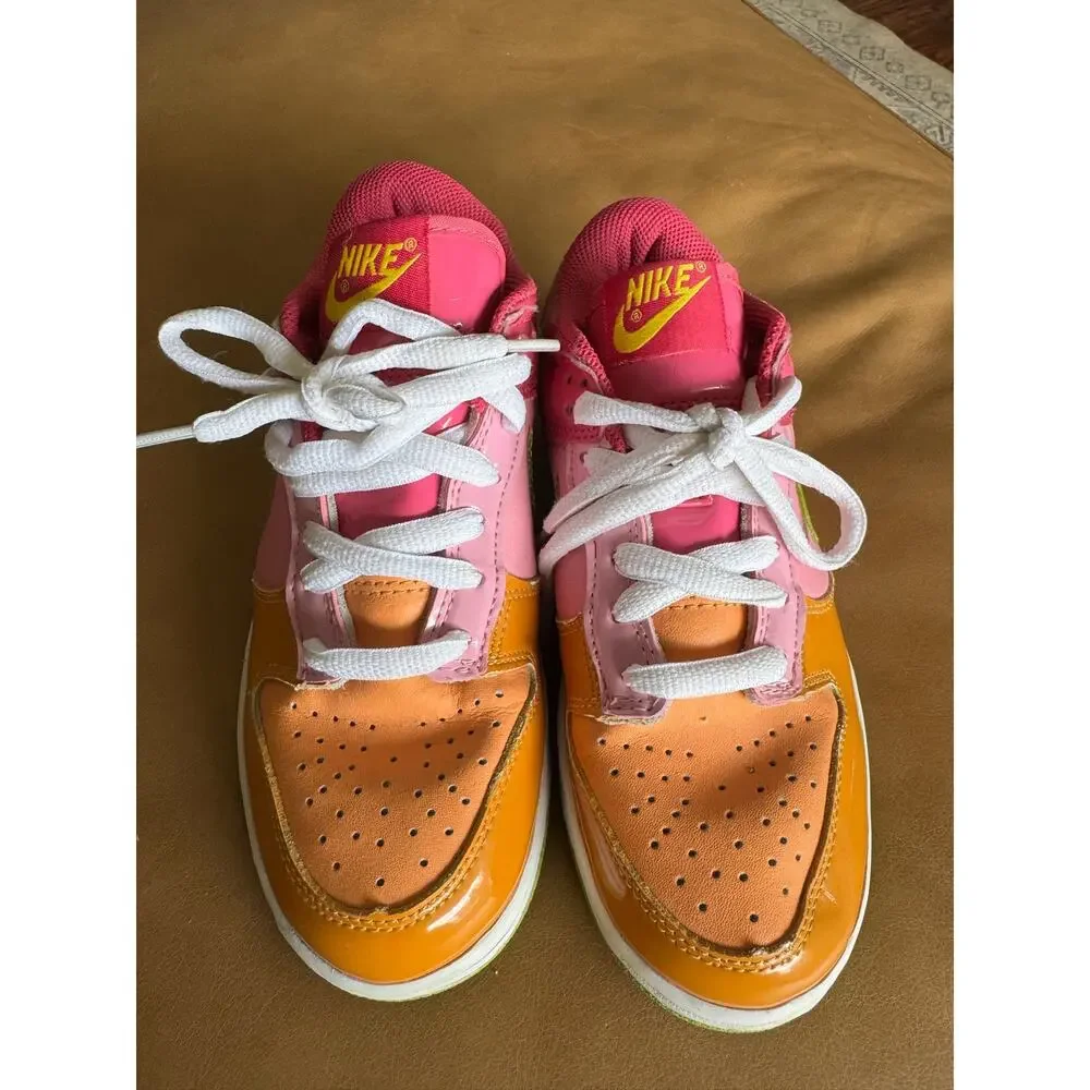 Nike Dunk Low Rainbow Sherbert 2009 Citron Peach Pink size womens 5.5